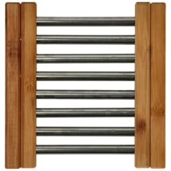 Onderzetter RVS Met Bamboe 21,5 X 22 Cm -Default Template 2 09aa155db1f1021c294f9f968970e802