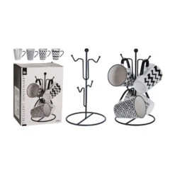 Excellent Houseware 4 Bekers In Metalen Rekje -Default Template 2 101 0541 4 1