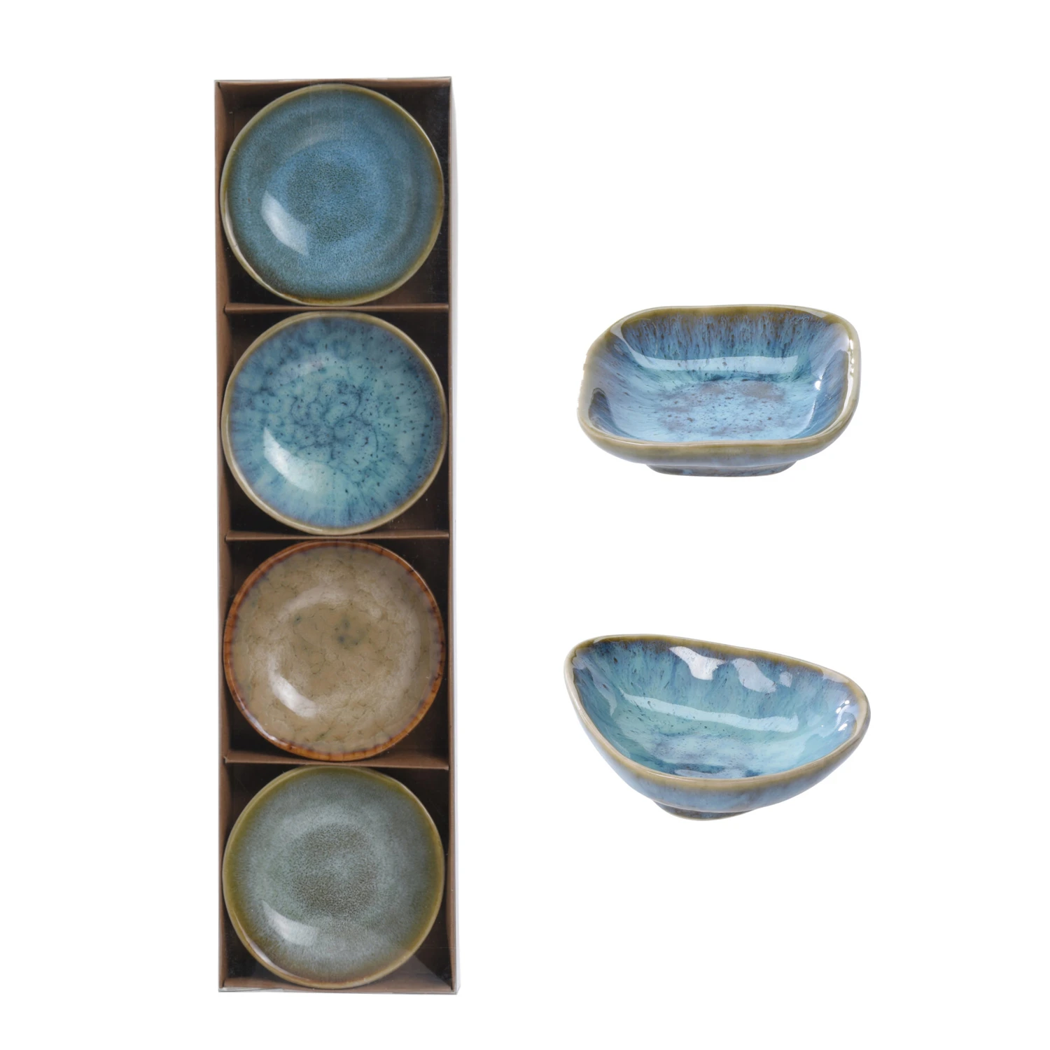 Excellent Houseware Snackschaaltjes Rustiek 4 Stuks 3 Assorti 7 Excellent Houseware Snackschaaltjes Rustiek 4 Stuks 3 Assorti - Afbeelding 5