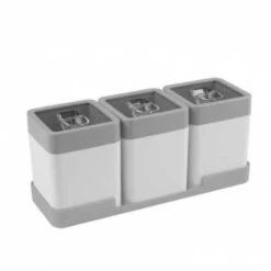 Sunware Sigma Home Voorraadbussen Met Tray 0.6L Set Van 3 Wit