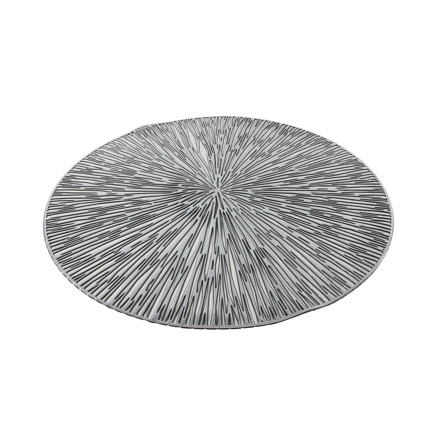 Placemat Rond Ø38Cm Zilver 3 Placemat Rond Ø38Cm Zilver