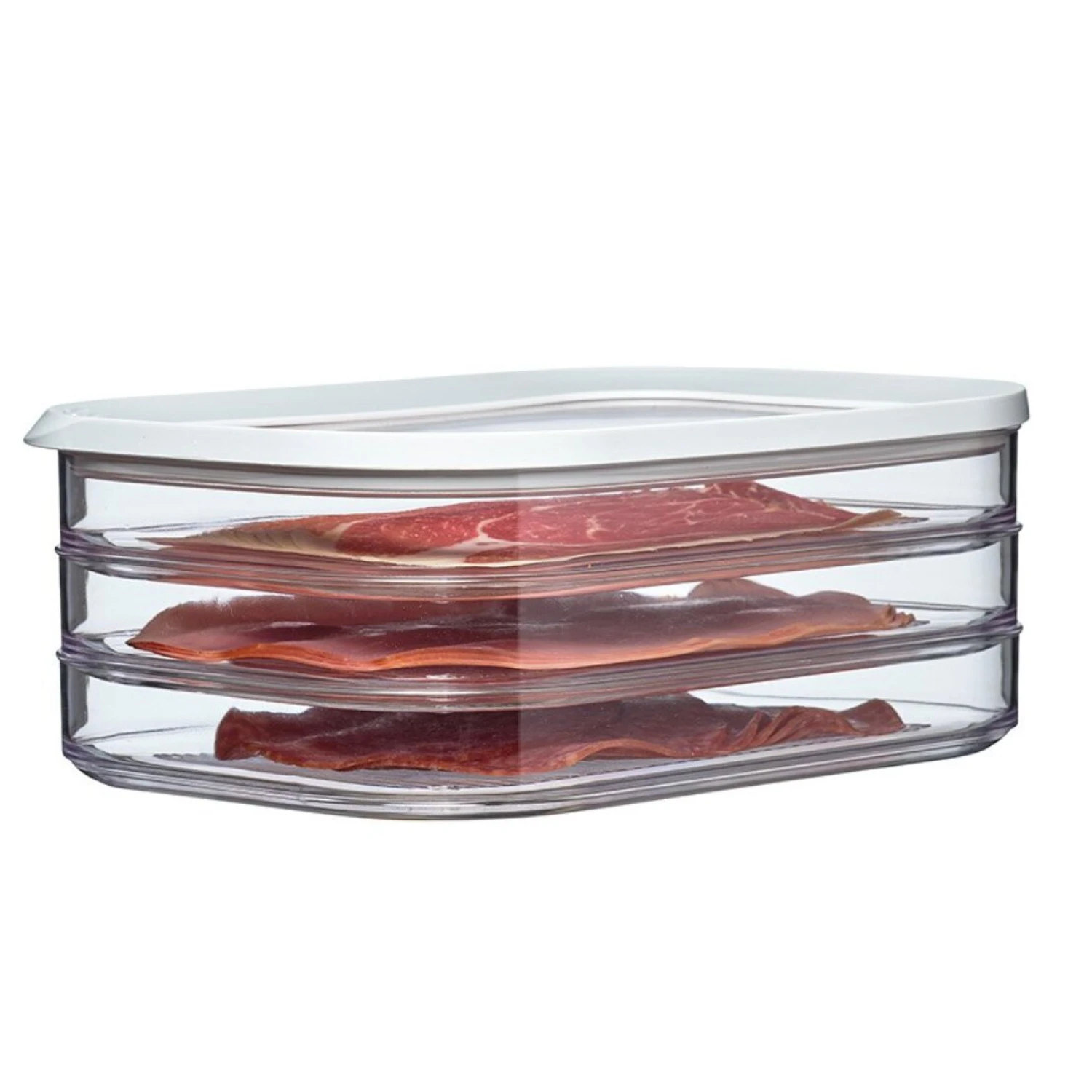 Mepal Modula Vleeswarendoos 3-laags Witte Deksel 4 Mepal Modula Vleeswarendoos 3-laags Witte Deksel - Afbeelding 2