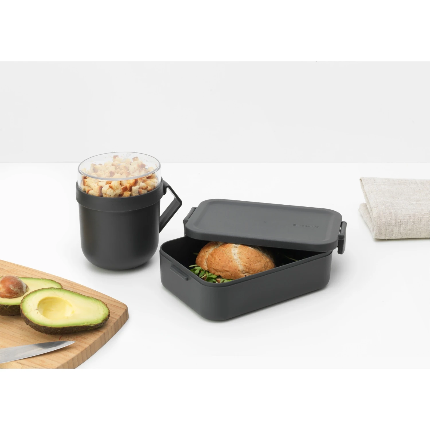 Brabantia Make En Take Lunchset 2 Delig Dark Grey 6 Brabantia Make En Take Lunchset 2 Delig Dark Grey - Afbeelding 4