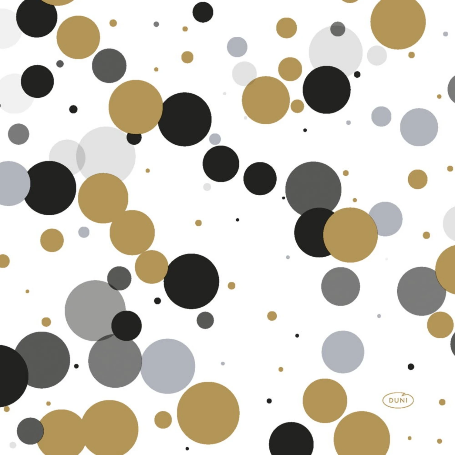 Servetten Festive Bubbles Black 33x33 Cm 4 Servetten Festive Bubbles Black 33x33 Cm - Afbeelding 2