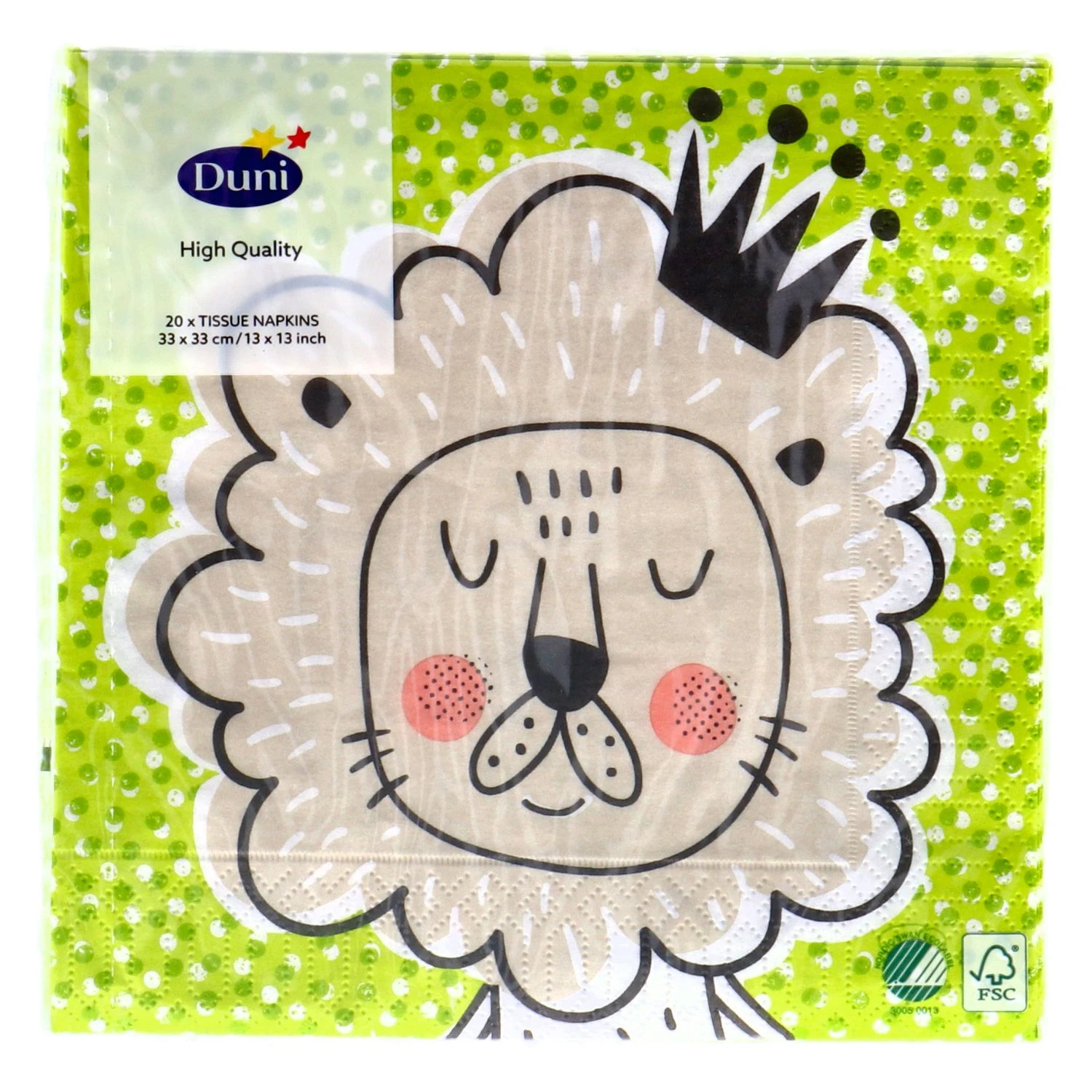 Servetten Playful Lion King 33x33 Cm 4 Servetten Playful Lion King 33x33 Cm - Afbeelding 2