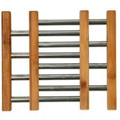 Onderzetter RVS Met Bamboe 21,5 X 22 Cm -Default Template 2 5aaed209a76e3b997f2144c83bcbd7a6