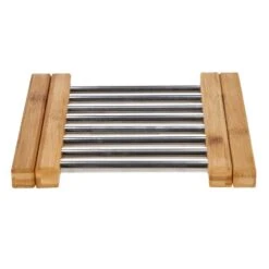 Onderzetter RVS Met Bamboe 21,5 X 22 Cm -Default Template 2 c529bc830a459ef5dfa6194fb01062b1